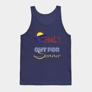 cute retro last day of school school's out for summer teacher Tank Top